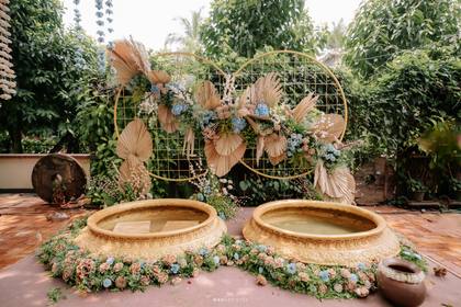Backdrop and Photo-op — Haldi decor — Alila Diwa Goa